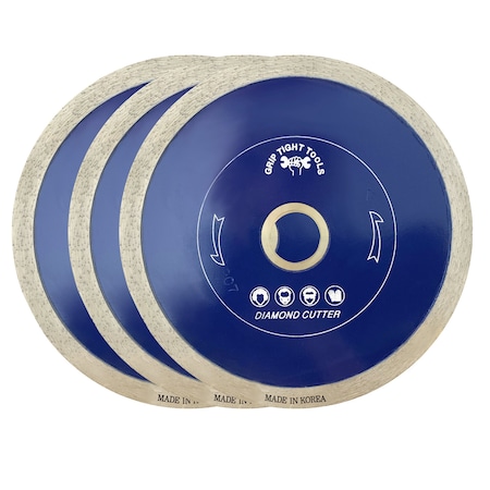 Grip Tight Tools 7 in. Premium Continuous Rim Tile Cutting Diamond Blade, 3PK B1503-3